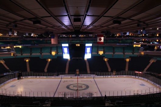 New York Rangers home ice at Madison Square Garden.